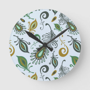 Reloj Redondo Mediano Colorful Various Feathers