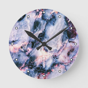 Reloj Redondo Mediano Coloridas y elegantes puntos de color azul y rosa