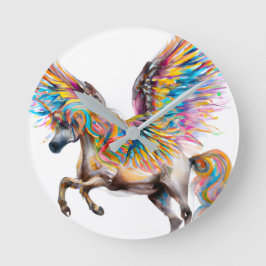 Reloj Redondo Mediano Colorido Pegasus