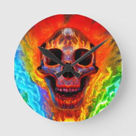 Reloj Redondo Mediano Colour Skull