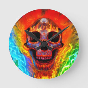 Reloj Redondo Mediano Colour Skull