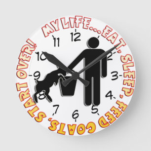 RELOJ REDONDO MEDIANO ¡COMA LAS CABRAS DE LA ALIMENTACIÓN DEL SUEÑO -