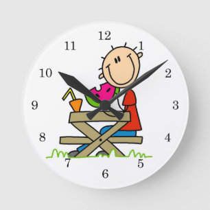 Reloj Redondo Mediano Comer sandía