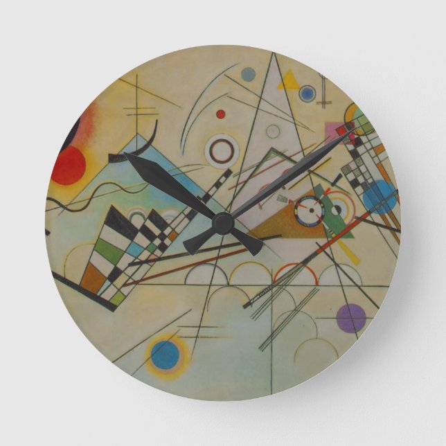 Reloj Redondo Mediano Composición VIII de Kandinsky (Anverso)