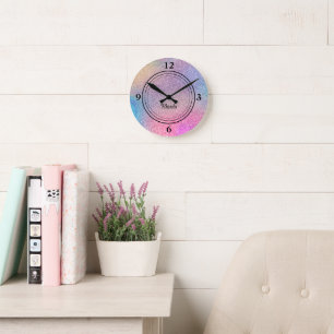 Reloj Redondo Mediano Compra Económica, Glam Brillante Estampado Brillo 