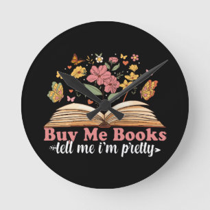 Reloj Redondo Mediano Cómprame Libros Y Dime Que Me Cállate