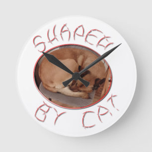 Reloj Redondo Mediano Con forma de gato