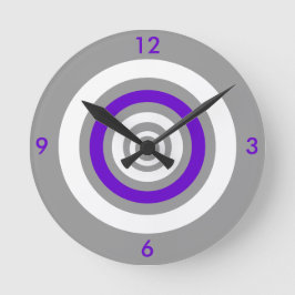 Reloj Redondo Mediano Cóncéntrico - violeta