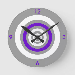 Reloj Redondo Mediano Cóncéntrico - violeta