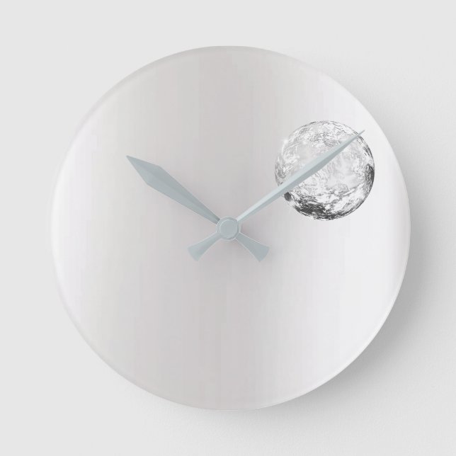 Reloj Redondo Mediano Concepto abstracto cristalino de la gema de Ombre (Anverso)