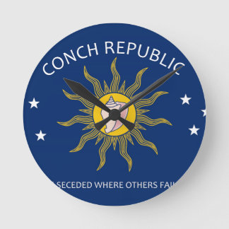 Reloj Redondo Mediano Conch Republic Flag