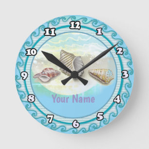 Reloj Redondo Mediano Conchas marinas