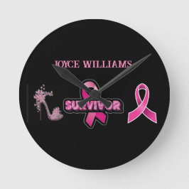 Reloj Redondo Mediano Conciencia sobre el cáncer de mama