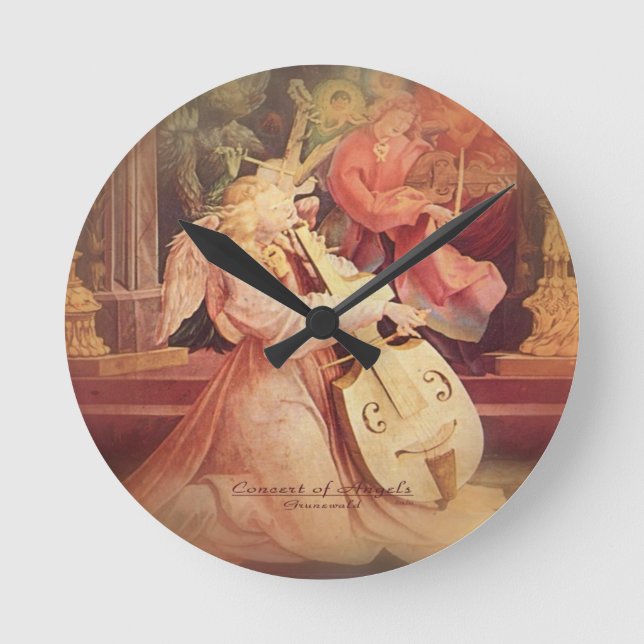 Reloj Redondo Mediano Concierto de ángeles (Anverso)