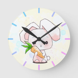 Reloj Redondo Mediano Conejito dulce