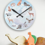 Reloj Redondo Mediano Conejo del Fox de los ciervos del sitio de niños<br><div class="desc">Este diseño era sin embargo creado arte digital. Puede ser personalizado en el área proporciona o modificando para requisitos particulares eligiendo el tecleo para modificar la opción para requisitos particulares adicional y cambiando el nombre, las iniciales o las palabras. Usted puede también cambiar el color de texto y diseñar o...</div>
