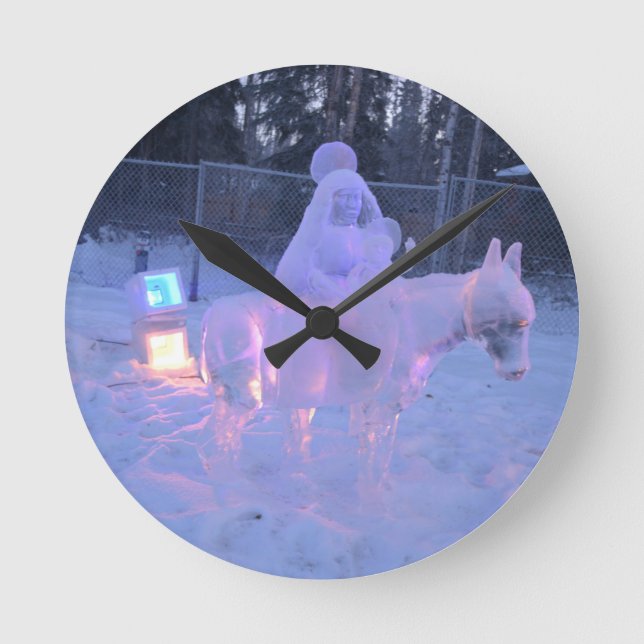 Reloj Redondo Mediano Congelado  (Anverso)