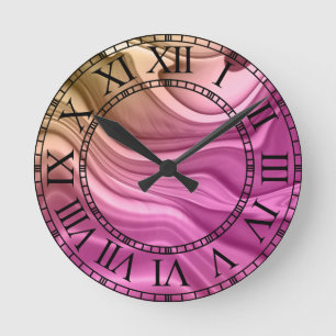Reloj Redondo Mediano Conjunto de Tinta Alcohólica Papel Digital Aurora