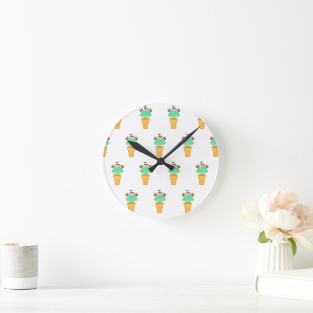 Reloj Redondo Mediano cono de helado (Hogar)