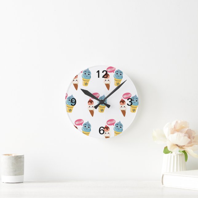 Reloj Redondo Mediano cono de helado (Hogar)