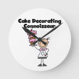 Reloj Redondo Mediano Conocedora de Decoración de Tartas Femenina
