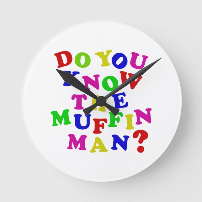 Reloj Redondo Mediano ¿Conoces al Muffin Man? (Anverso)