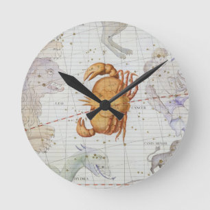 Reloj Redondo Mediano Constellation of Cancer, plate 4 from 'Atlas Coele