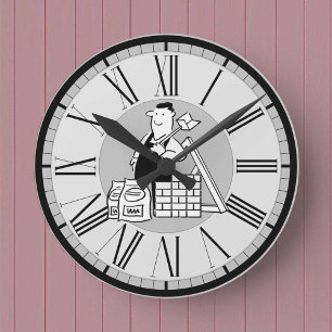 Reloj Redondo Mediano Constructor con sus materiales de construcción