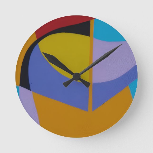 Reloj Redondo Mediano Contemporary Color Interplay Round Clock (Anverso)