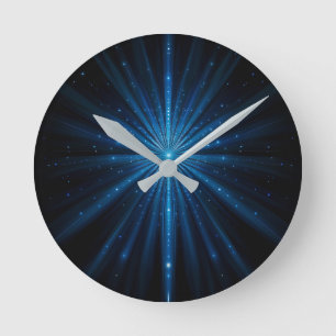 Reloj Redondo Mediano Continuo de Galaxia Azul Nacimiento Estelar Azul N