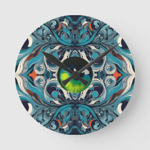 Reloj Redondo Mediano Contrataque de Catarata - Arte de Ken Gage