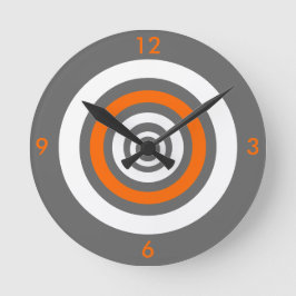 Reloj Redondo Mediano Cóntrico - naranja