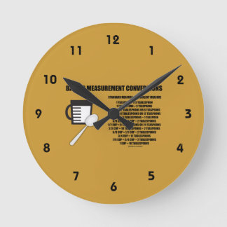Reloj Redondo Mediano Conversiones de medición de horquilla (medida)