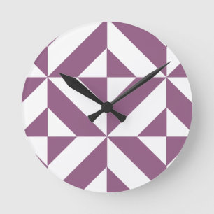 Reloj Redondo Mediano Cool Grape Geometric Deco Cube Pattern