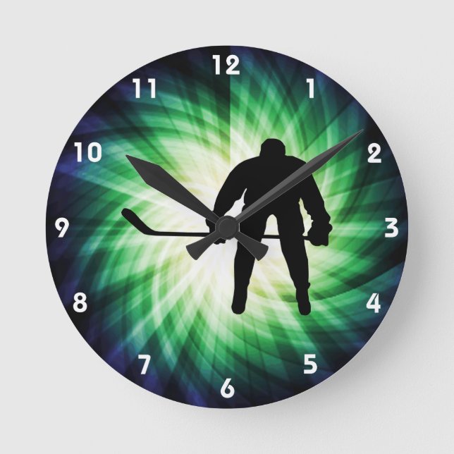 Reloj Redondo Mediano Cool Hockey Player (Anverso)