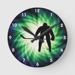 Reloj Redondo Mediano Cool Hockey Player