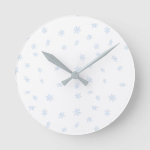 Reloj Redondo Mediano Copos de nieve