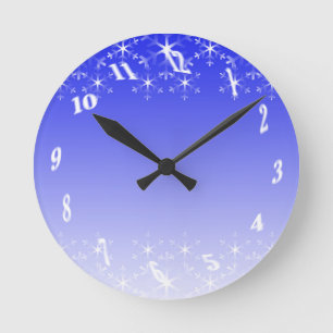 Reloj Redondo Mediano Copos de nieve del navidad