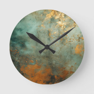 Reloj Redondo Mediano Copper Patina Rustic