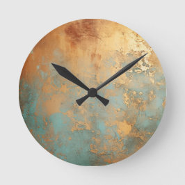 Reloj Redondo Mediano Copper Patina Rustic