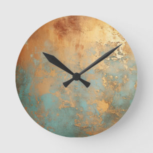 Reloj Redondo Mediano Copper Patina Rustic