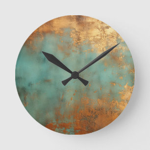 Reloj Redondo Mediano Copper Patina Rustic