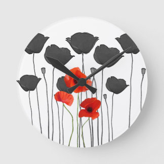 Reloj Redondo Mediano coquelicot
