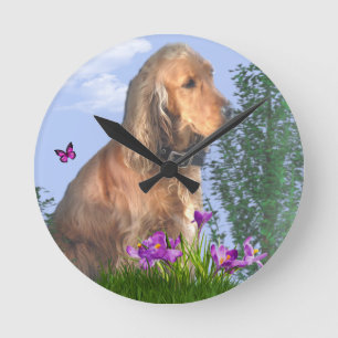 Reloj Redondo Mediano coqueteo spaniels