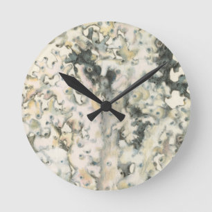 Reloj Redondo Mediano Coral antiguo de la acuarela