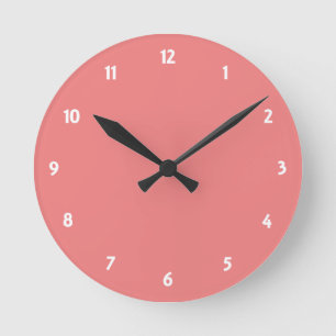 Reloj Redondo Mediano Coral claro