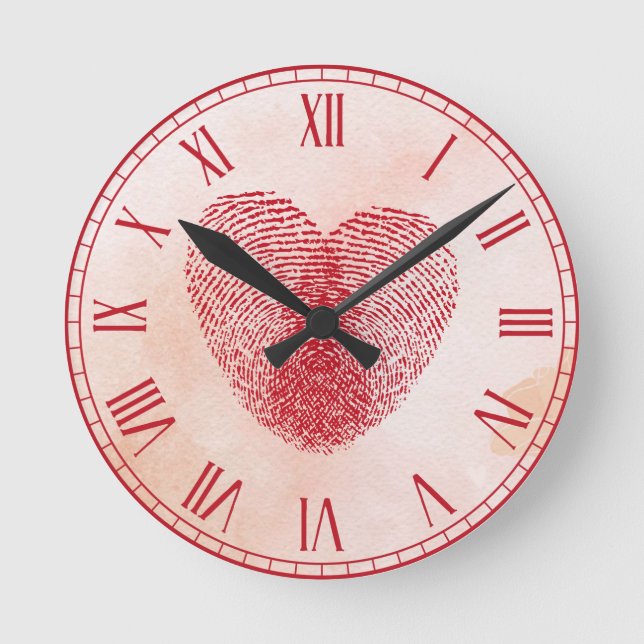Reloj Redondo Mediano Corazón (Anverso)