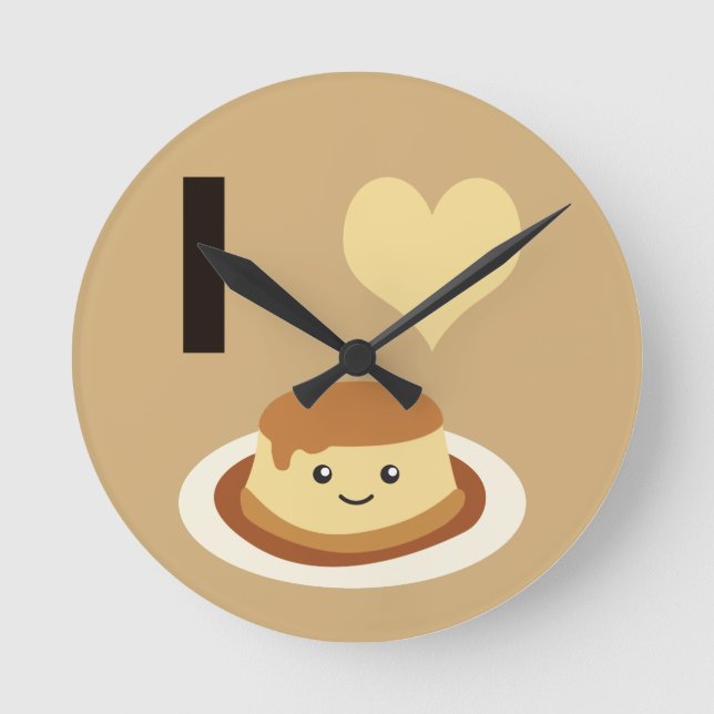Reloj Redondo Mediano ¡Corazón (amor) flan! (Anverso)