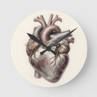 Corazón Anatómico Floral Vintage Botánico Médico
