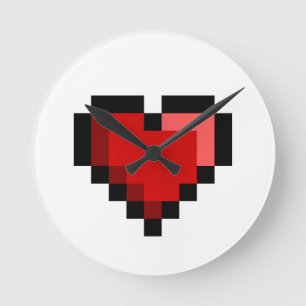 Reloj Redondo Mediano Corazón de amor